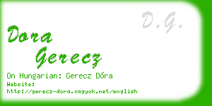 dora gerecz business card